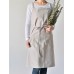 Women Casual Japanese Style Cotton Aprons Dress with Pocket