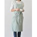 Women Casual Japanese Style Cotton Aprons Dress with Pocket