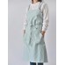 Women Casual Japanese Style Cotton Aprons Dress with Pocket