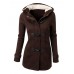 Women Winter Thick Hooded Long Sleeve Casual Coats